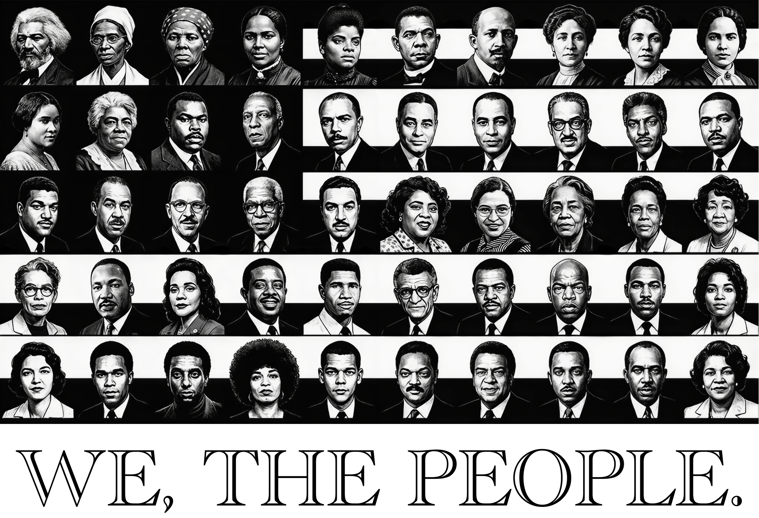Black leaders flag graphic